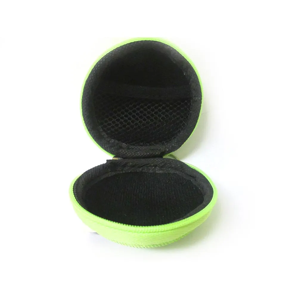 2 Pc Round Zipper Pouch Key Ring Chain Case Mini Purse Coin Change Wallet Bag