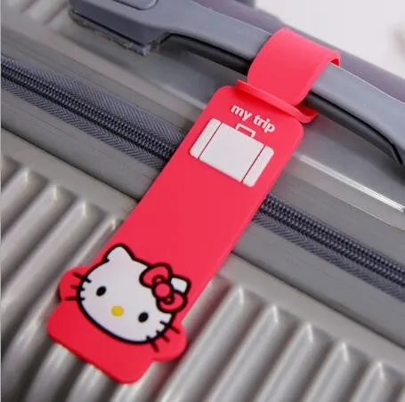 5 Piece Travel Accessories Suitcase Rubber Travel Luggage Tags Label Straps Suitcase Name Id Address Silica Gel Waterproof 2017