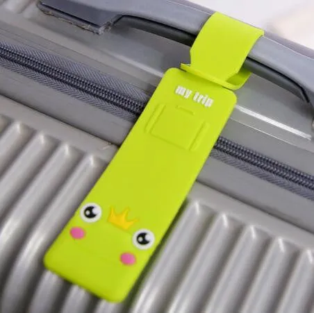 5 Piece Travel Accessories Suitcase Rubber Travel Luggage Tags Label Straps Suitcase Name Id Address Silica Gel Waterproof 2017