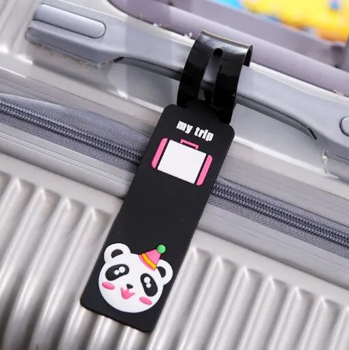 5 Piece Travel Accessories Suitcase Rubber Travel Luggage Tags Label Straps Suitcase Name Id Address Silica Gel Waterproof 2017