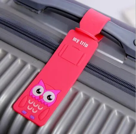 5 Piece Travel Accessories Suitcase Rubber Travel Luggage Tags Label Straps Suitcase Name Id Address Silica Gel Waterproof 2017