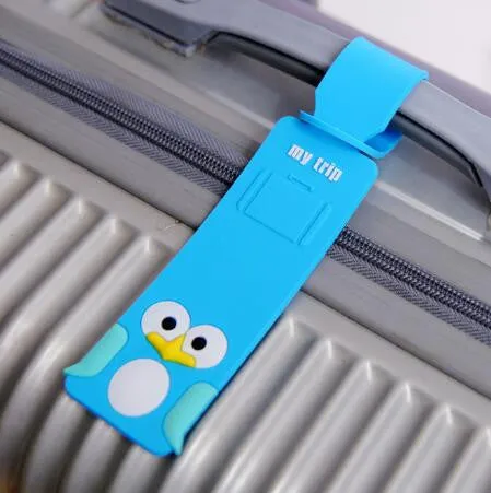 5 Piece Travel Accessories Suitcase Rubber Travel Luggage Tags Label Straps Suitcase Name Id Address Silica Gel Waterproof 2017