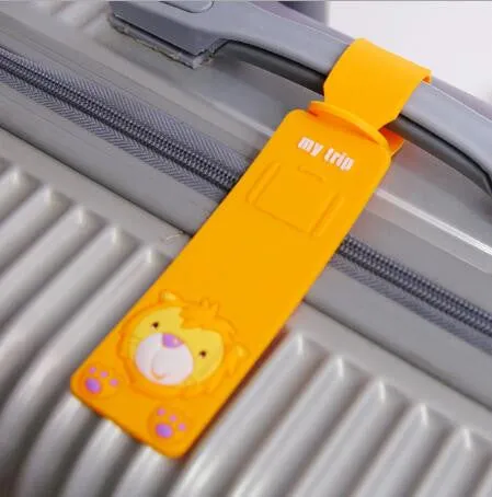 5 Piece Travel Accessories Suitcase Rubber Travel Luggage Tags Label Straps Suitcase Name Id Address Silica Gel Waterproof 2017