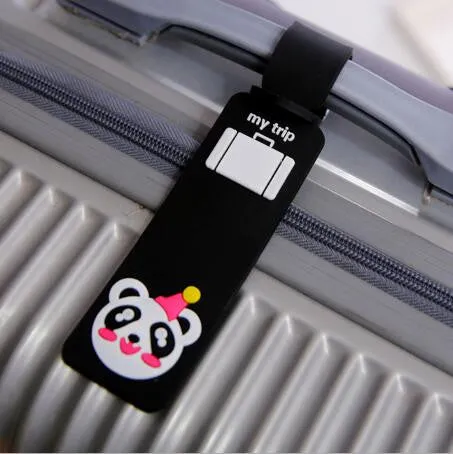 5 Piece Travel Accessories Suitcase Rubber Travel Luggage Tags Label Straps Suitcase Name Id Address Silica Gel Waterproof 2017