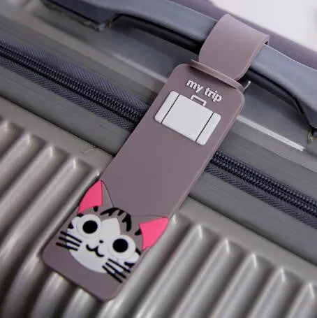 5 Piece Travel Accessories Suitcase Rubber Travel Luggage Tags Label Straps Suitcase Name Id Address Silica Gel Waterproof 2017