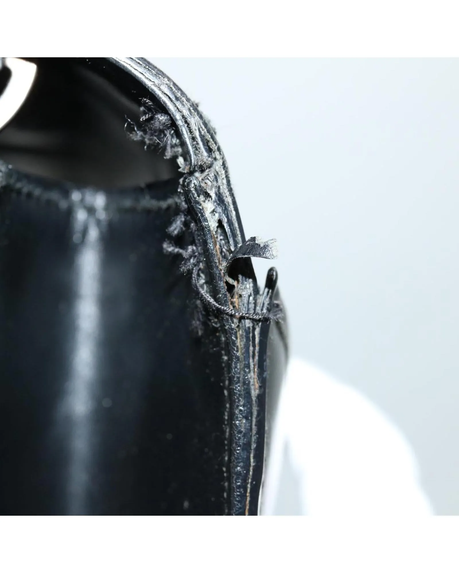 Black Leather Hand Bag with Accessories