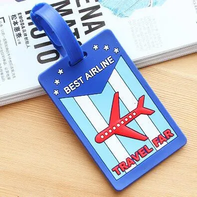 Carton Luggage Tag Car Stitch Travel Accessories Silica Gel Suitcase ID Address Holder Baggage Boarding Tags Portable Label