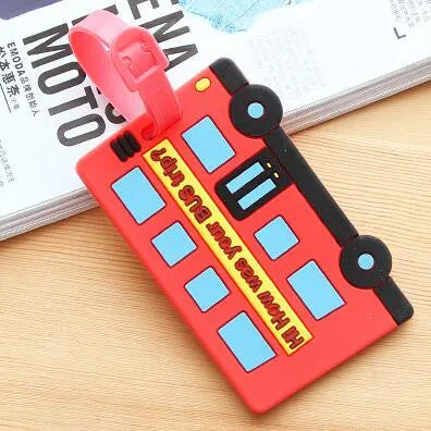 Carton Luggage Tag Car Stitch Travel Accessories Silica Gel Suitcase ID Address Holder Baggage Boarding Tags Portable Label