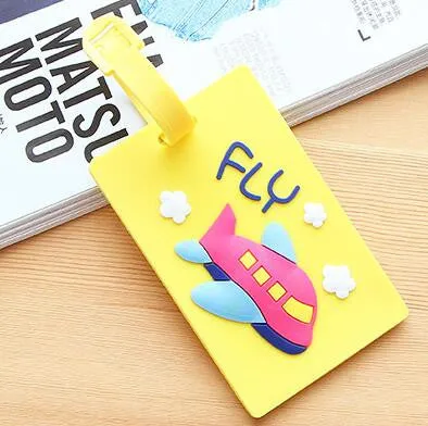 Carton Luggage Tag Car Stitch Travel Accessories Silica Gel Suitcase ID Address Holder Baggage Boarding Tags Portable Label