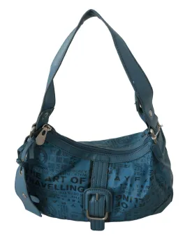 Chic Blue Fabric Shoulder Bag - Perfect for Everyday Elegance Chic Blue Fabric Shoulder Bag - Perfect for Everyday Elegance