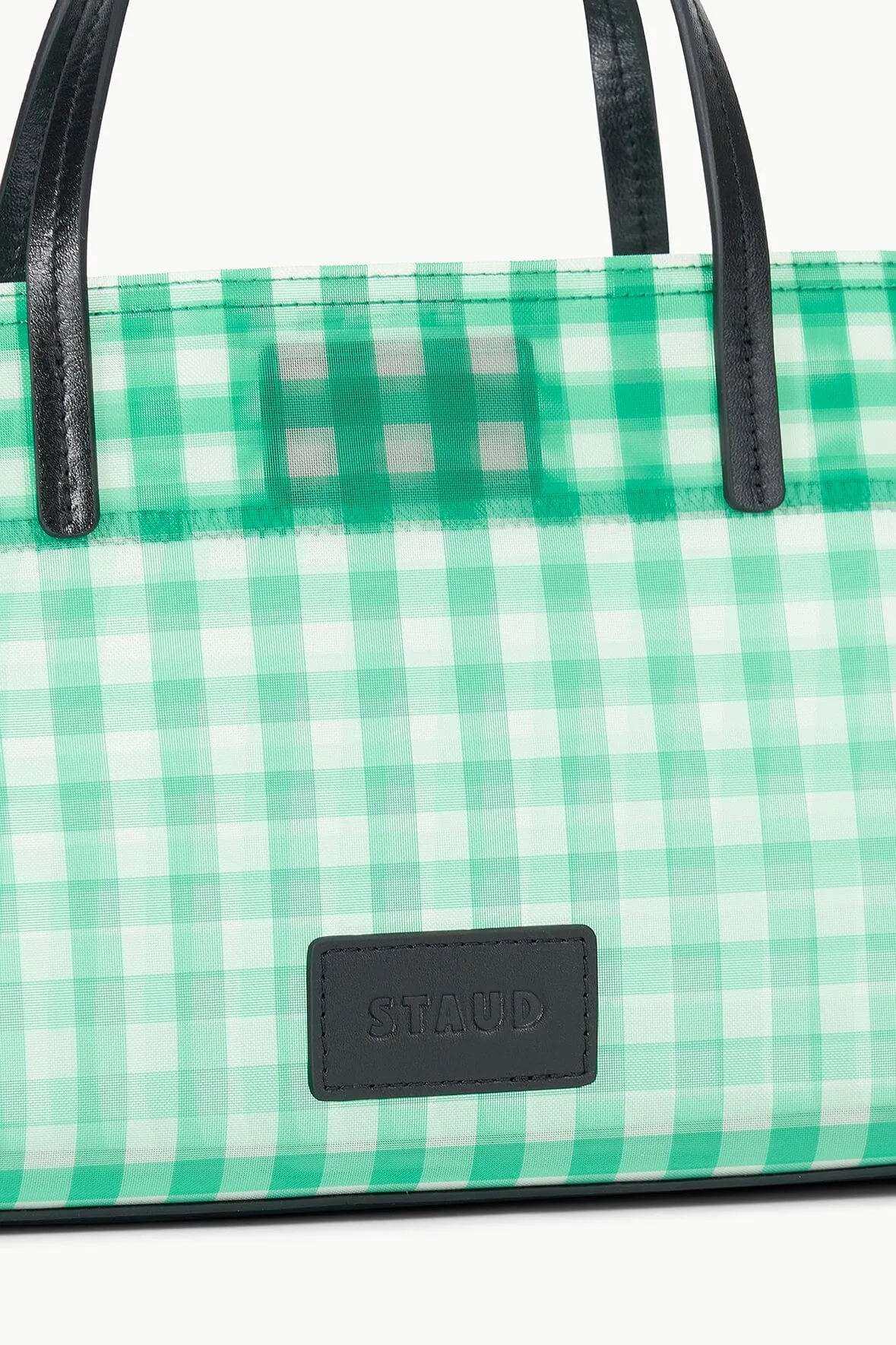 CHRISTOS MINI MESH TOTE | JADE GINGHAM