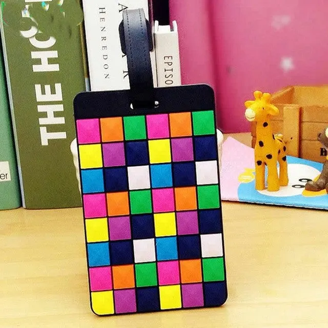 Fashion Travel accessories Luggage Tag Geometric Floral Silica Gel  Name ID Address Suitcase Baggage Boarding Tag Portable Label