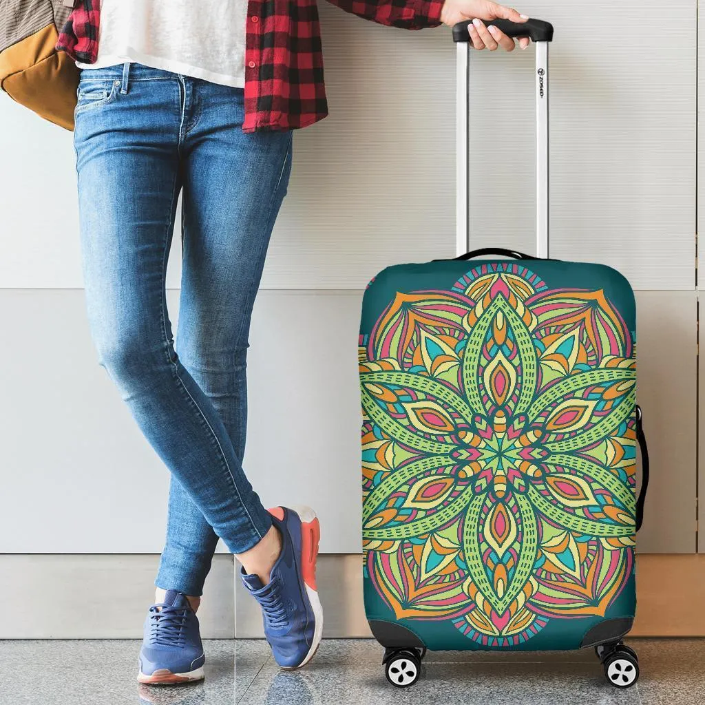Flower Mandala Luggage Cover