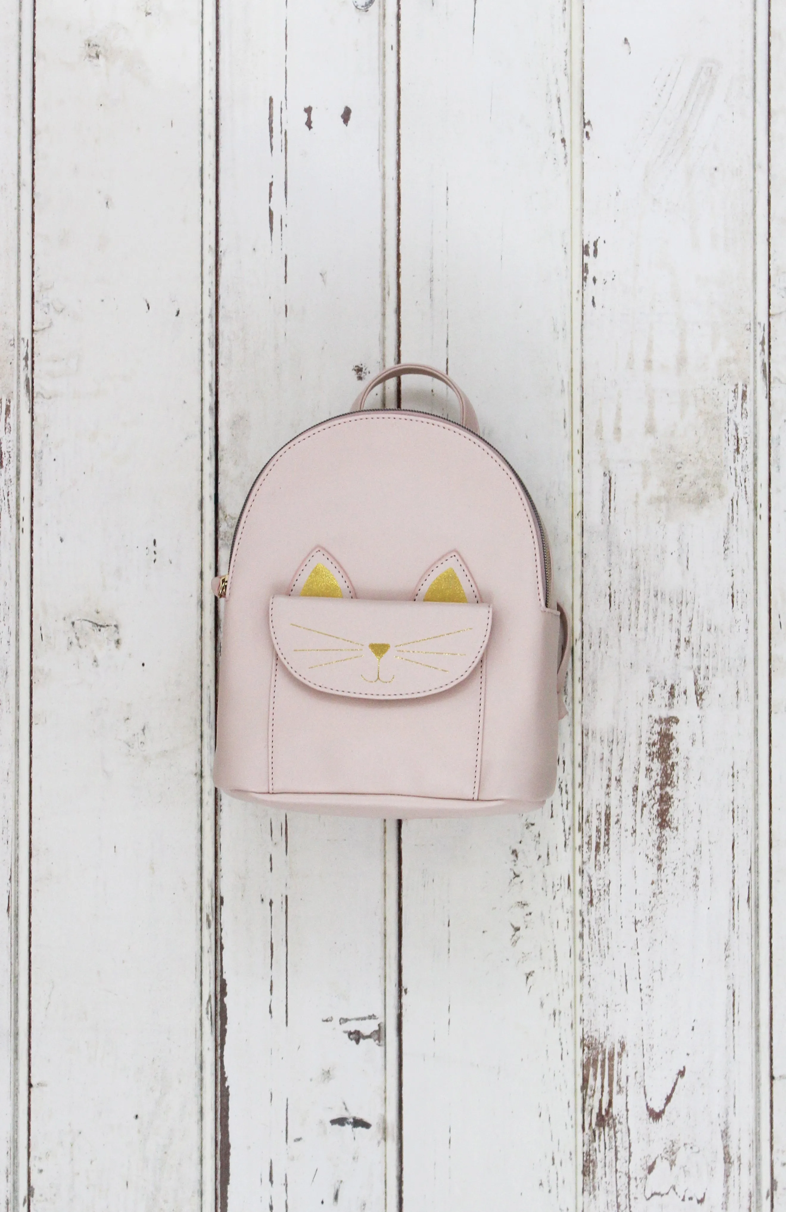 Kitty Pocket Backpack in Pink