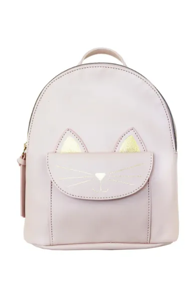 Kitty Pocket Backpack in Pink