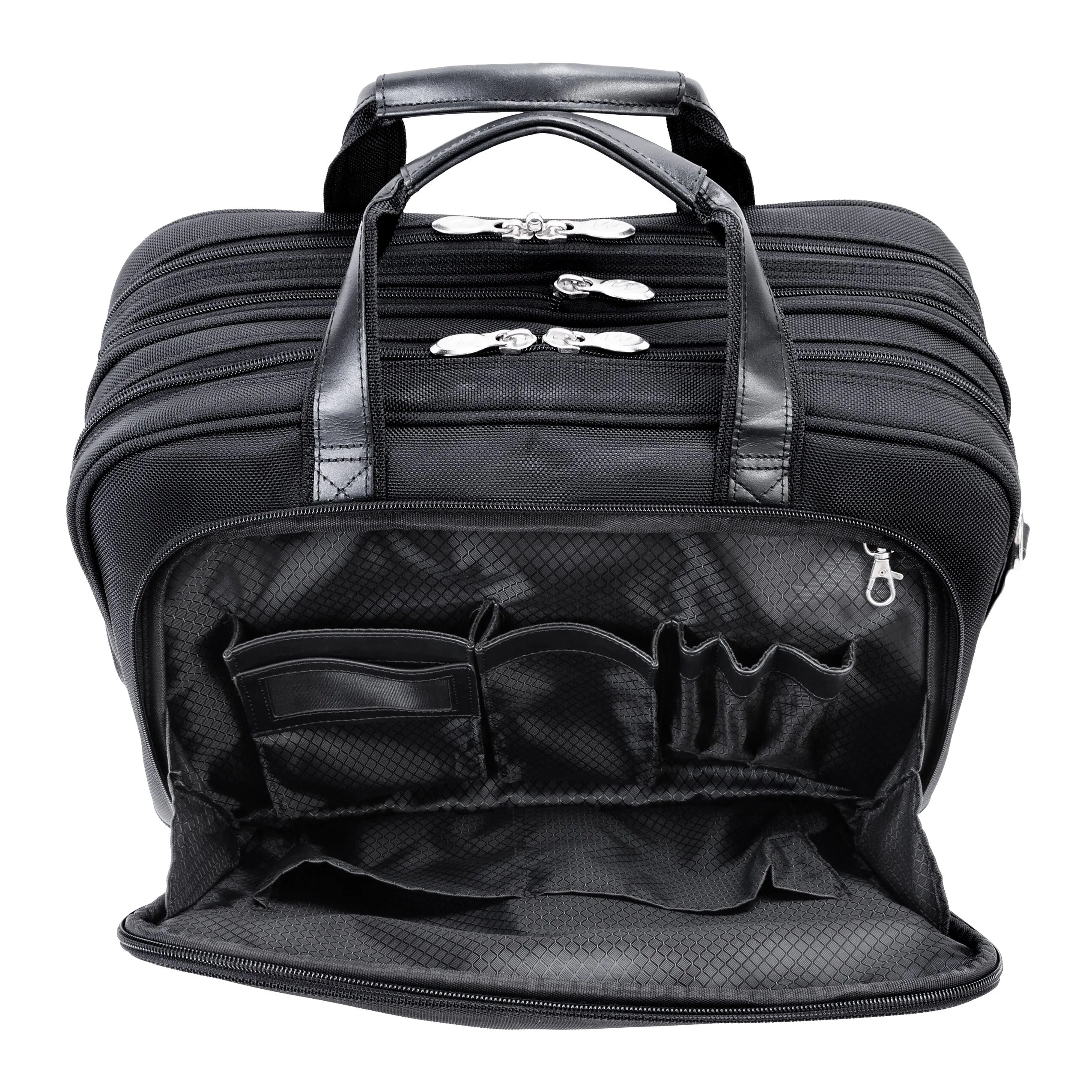 McKlein USA Pearson Expandable Double Compartment Briefcase Black