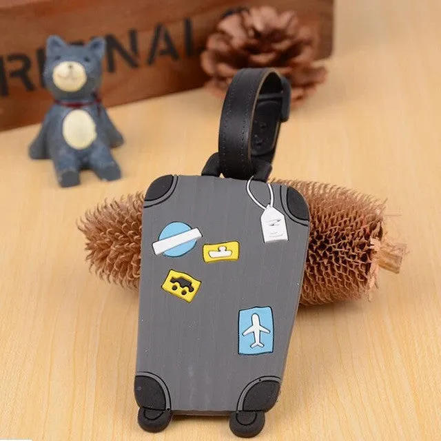 New Creative Cute Luggage Tag Travel Accessories Silica Gel Suitcase ID Address Holder Baggage Boarding Tags Portable Label