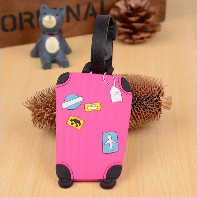 New Creative Cute Luggage Tag Travel Accessories Silica Gel Suitcase ID Address Holder Baggage Boarding Tags Portable Label