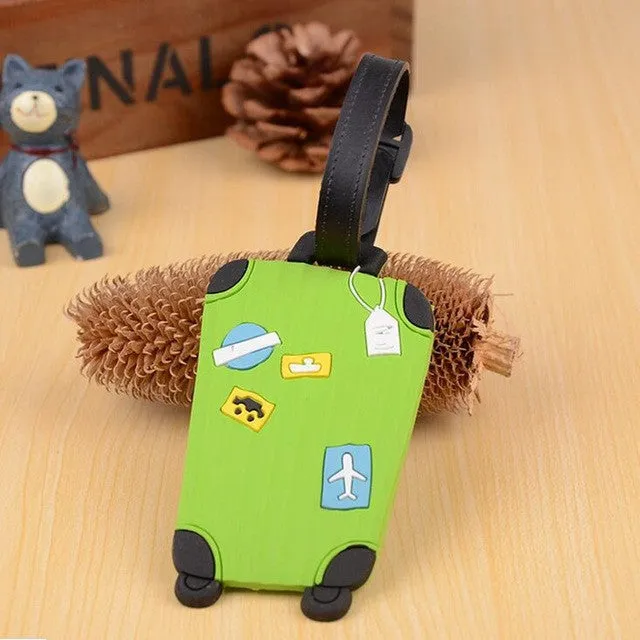 New Creative Cute Luggage Tag Travel Accessories Silica Gel Suitcase ID Address Holder Baggage Boarding Tags Portable Label