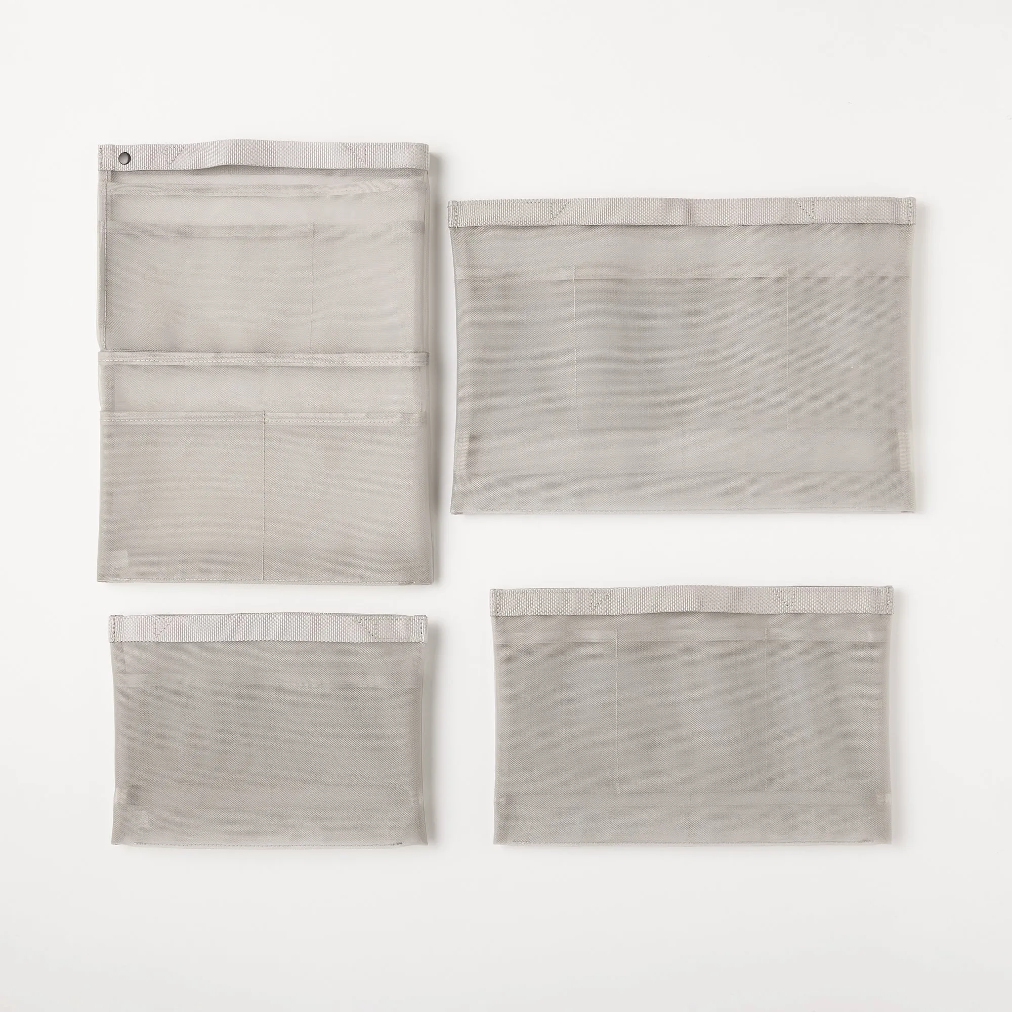 Nylon Mesh Bag Organizer Vertical A4 - Grey