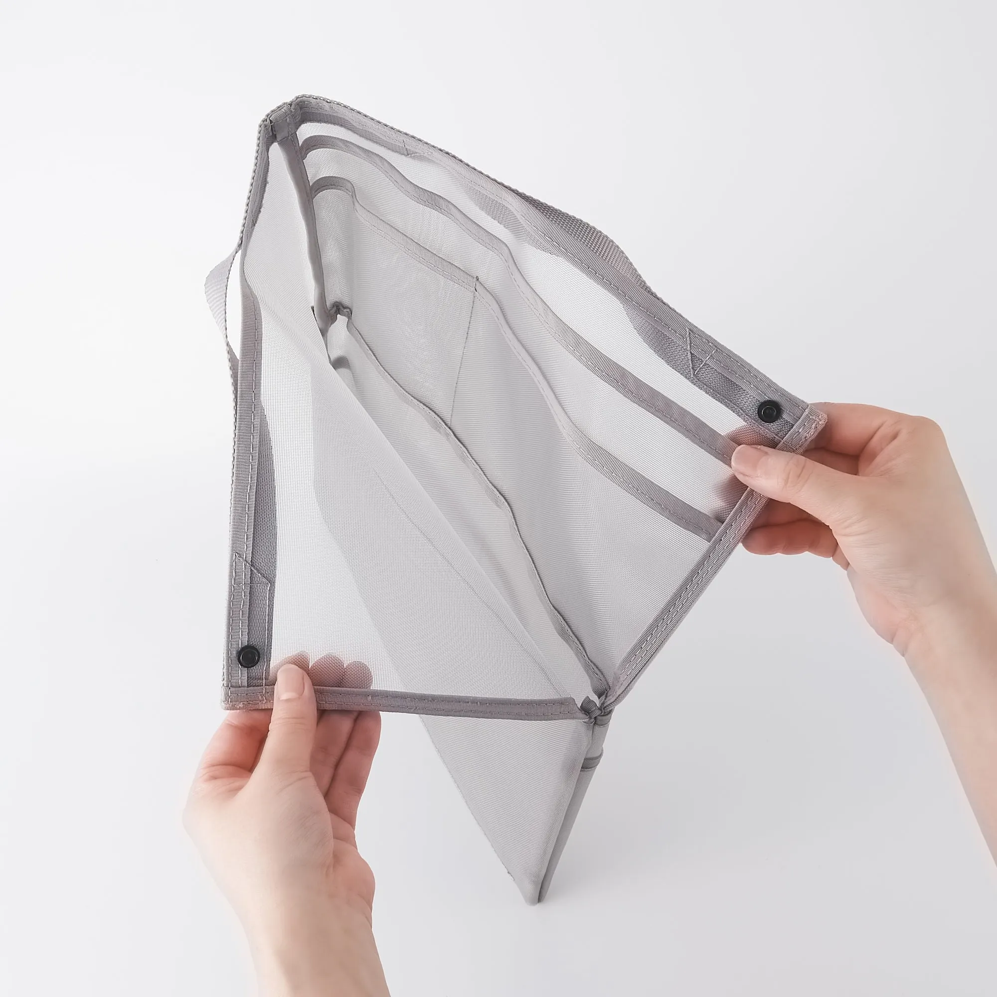 Nylon Mesh Bag Organizer Vertical A4 - Grey