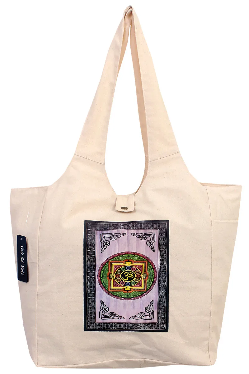 Om Mandala Printed Tote Bag