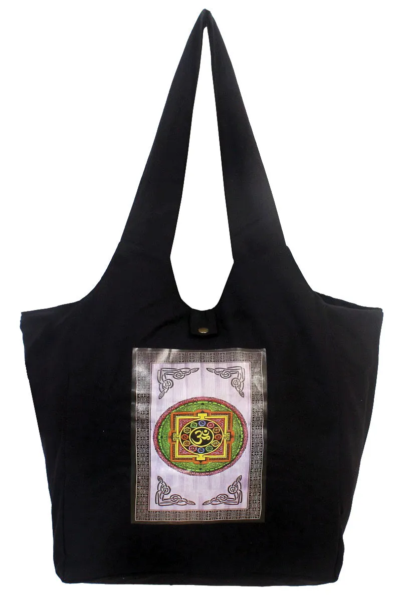 Om Mandala Printed Tote Bag