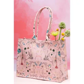 PS Accessories by Payal Singhal Payal Singhal Peach Forest Print Canvas Tote Bag