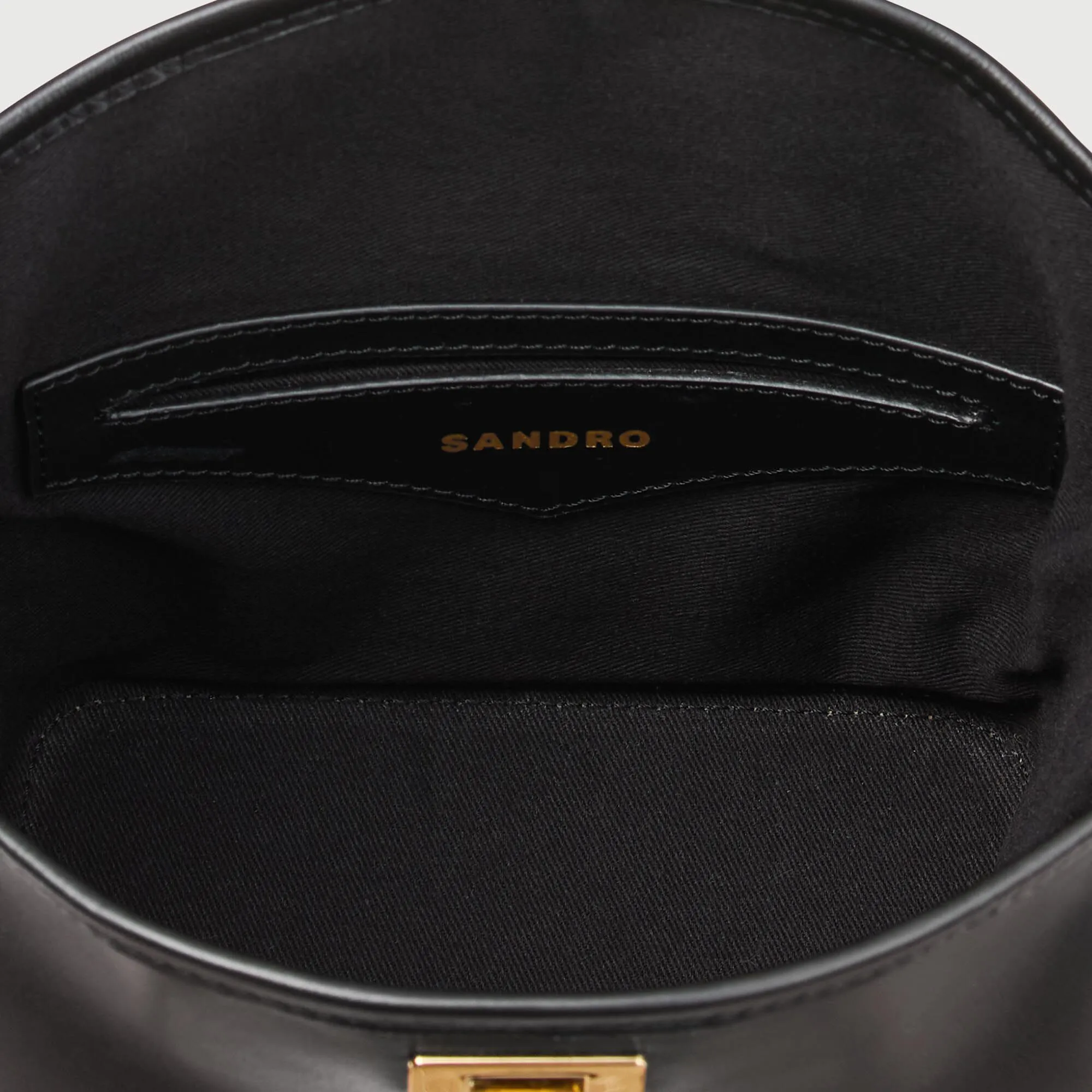 Small Tangoso Leather Bag Black