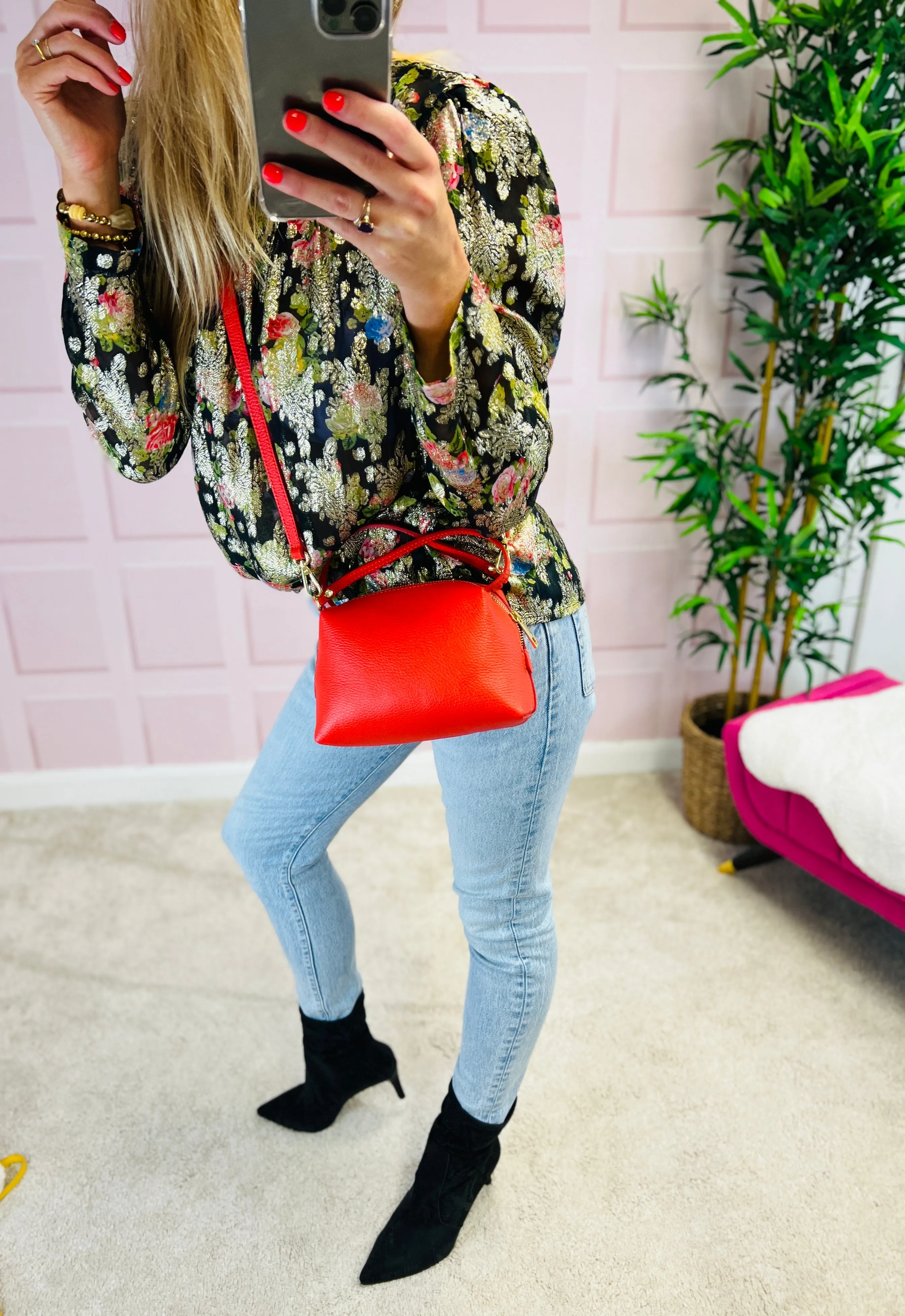 The Firenze Mini Crossbody Red