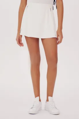 Venus High Waist Rigor Skort w/Piping - White Venus High Waist Rigor Skort w/Piping - White