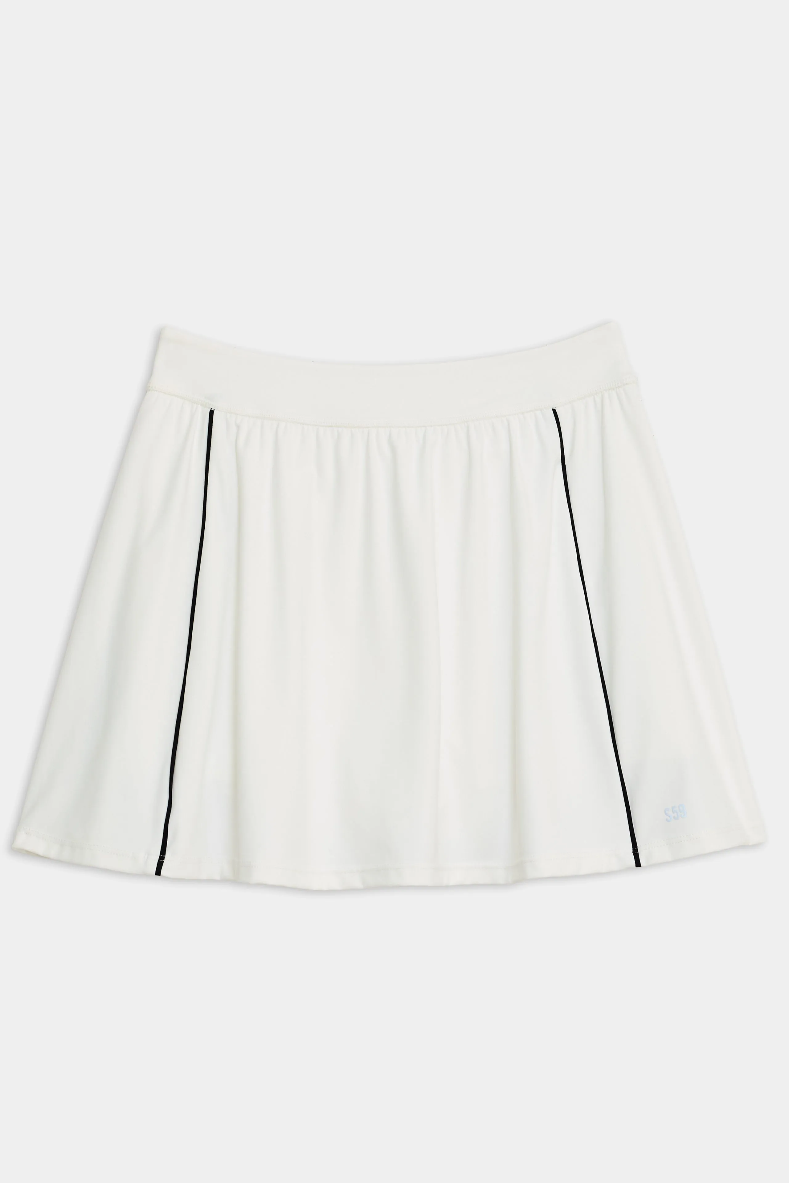 Venus High Waist Rigor Skort w/Piping - White