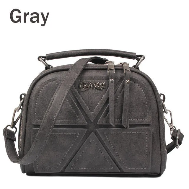 ZMQN Women Messenger Bags Famous Brand 2017 Vintage Retro Women Crossbody Bag Small PU Leather Handbags For Women Splicing A523