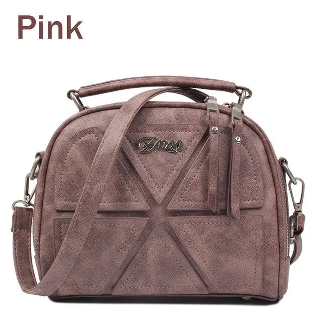ZMQN Women Messenger Bags Famous Brand 2017 Vintage Retro Women Crossbody Bag Small PU Leather Handbags For Women Splicing A523